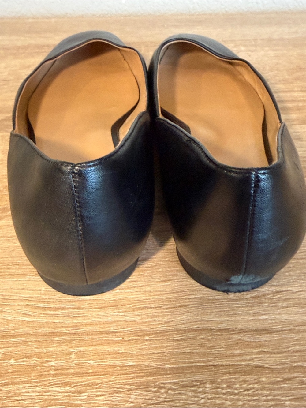 Naturalizer Corin Black Leather Square Toe Comfort Flats Size 9.5 - Picture 4 of 6
